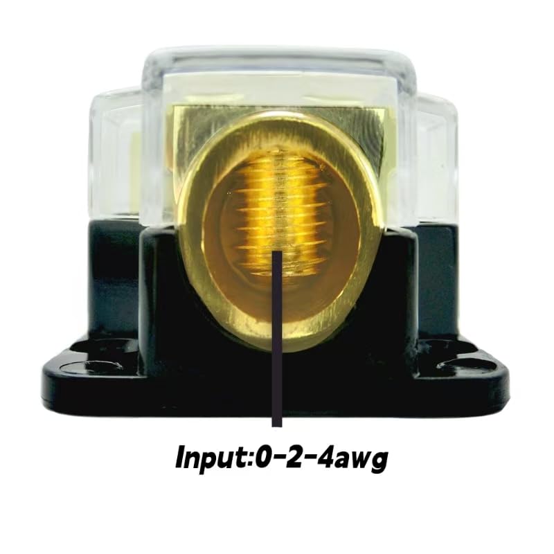 KCT 0/2/4 Gauge in 4/8 Gauge Out 2 Way Amp Power Distribution Block for Car Audio Splitter - Image 4